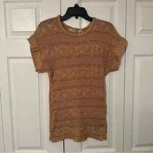 Body Central Pullover Shiny Sparkly Thread Body Hugging Sweater Sz S Chunky Knit